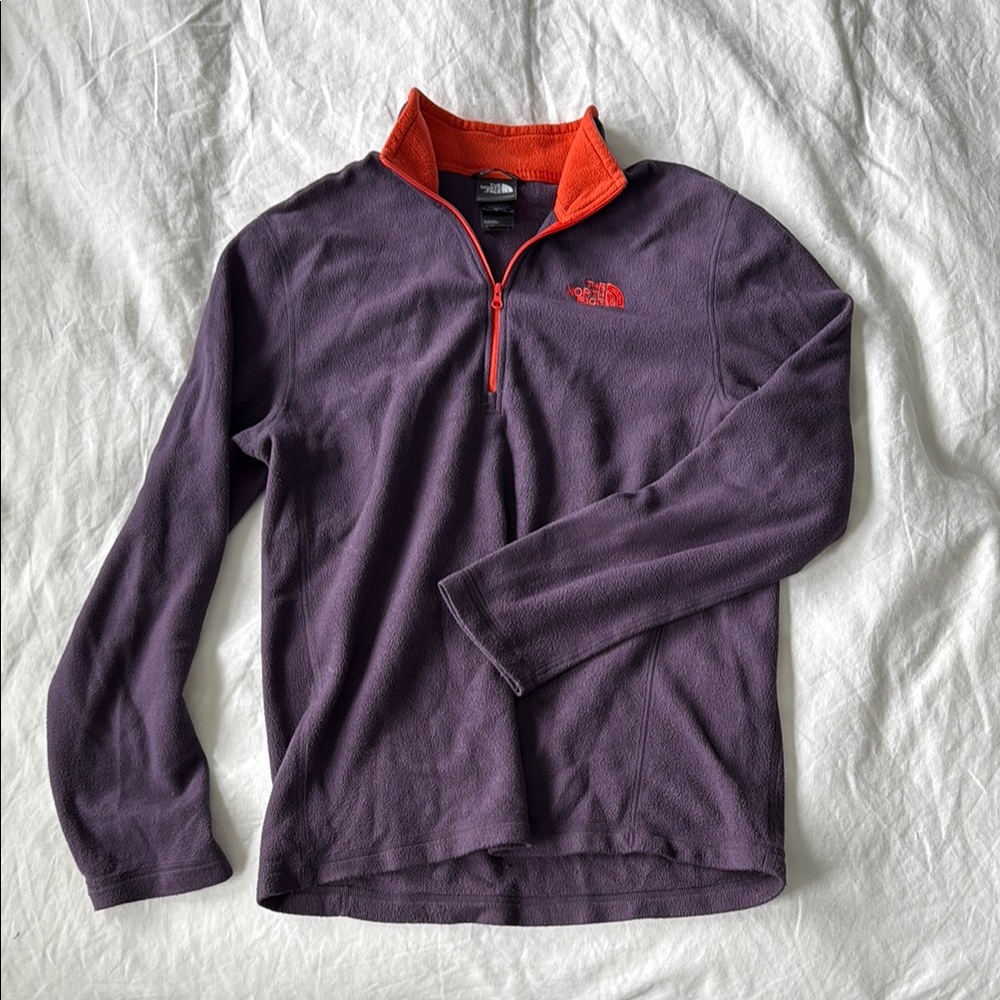 The North Face Zip Up Purple and Orange Sweater